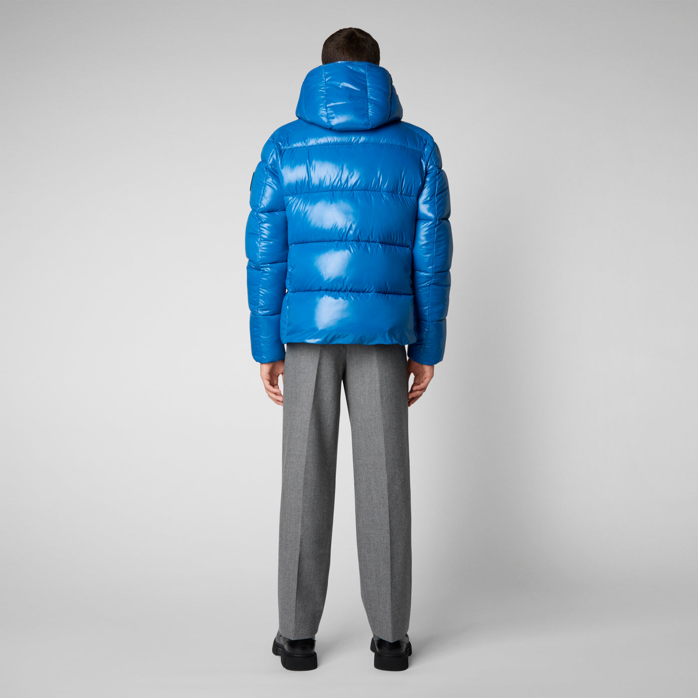 Men's Edgard Hooded Puffer Jacket in Blue Berry