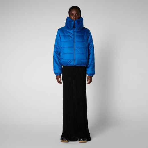 Women's Jeon Reversible Faux Fur Jacket in Blue Berry