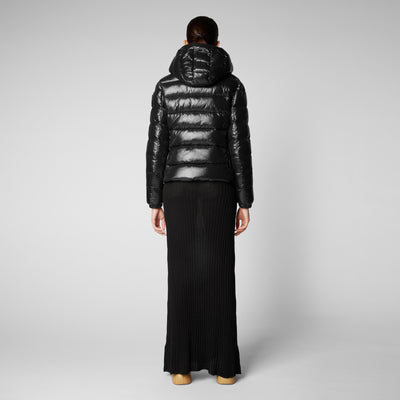 Women's Cosmary Puffer Jacket with Detachable Hood in Black