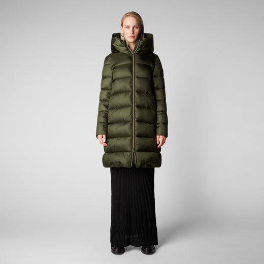Women's Lysa Hooded Puffer Coat in Pine Green