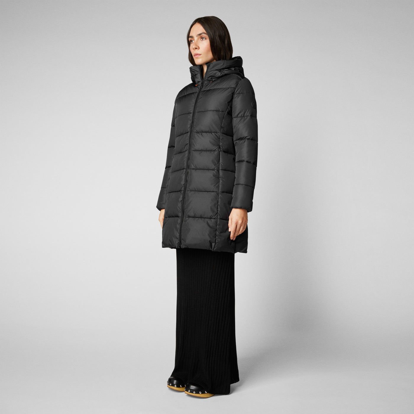 Women's Taylor Hooded Puffer Coat in Black