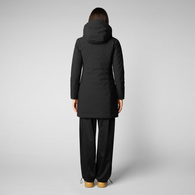 Women's Leyla Hooded Coat in Black