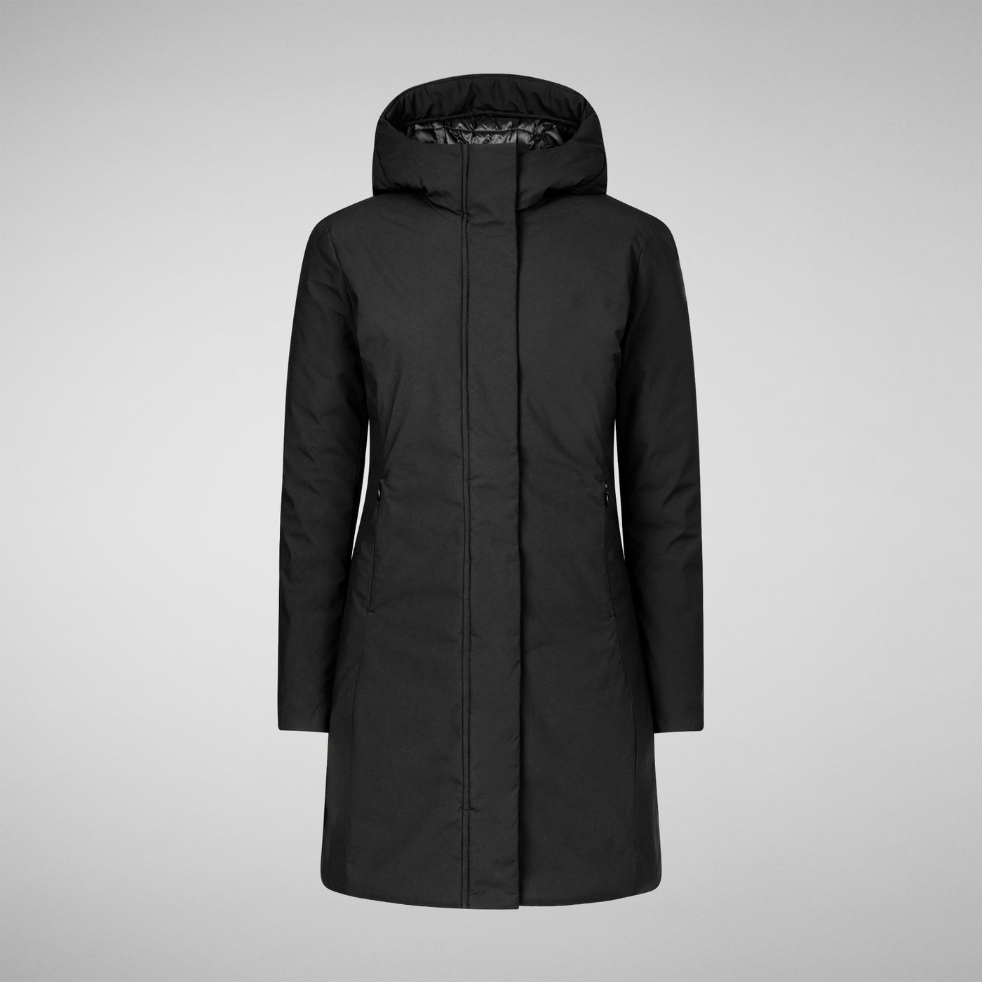 Women's Leyla Hooded Coat in Black