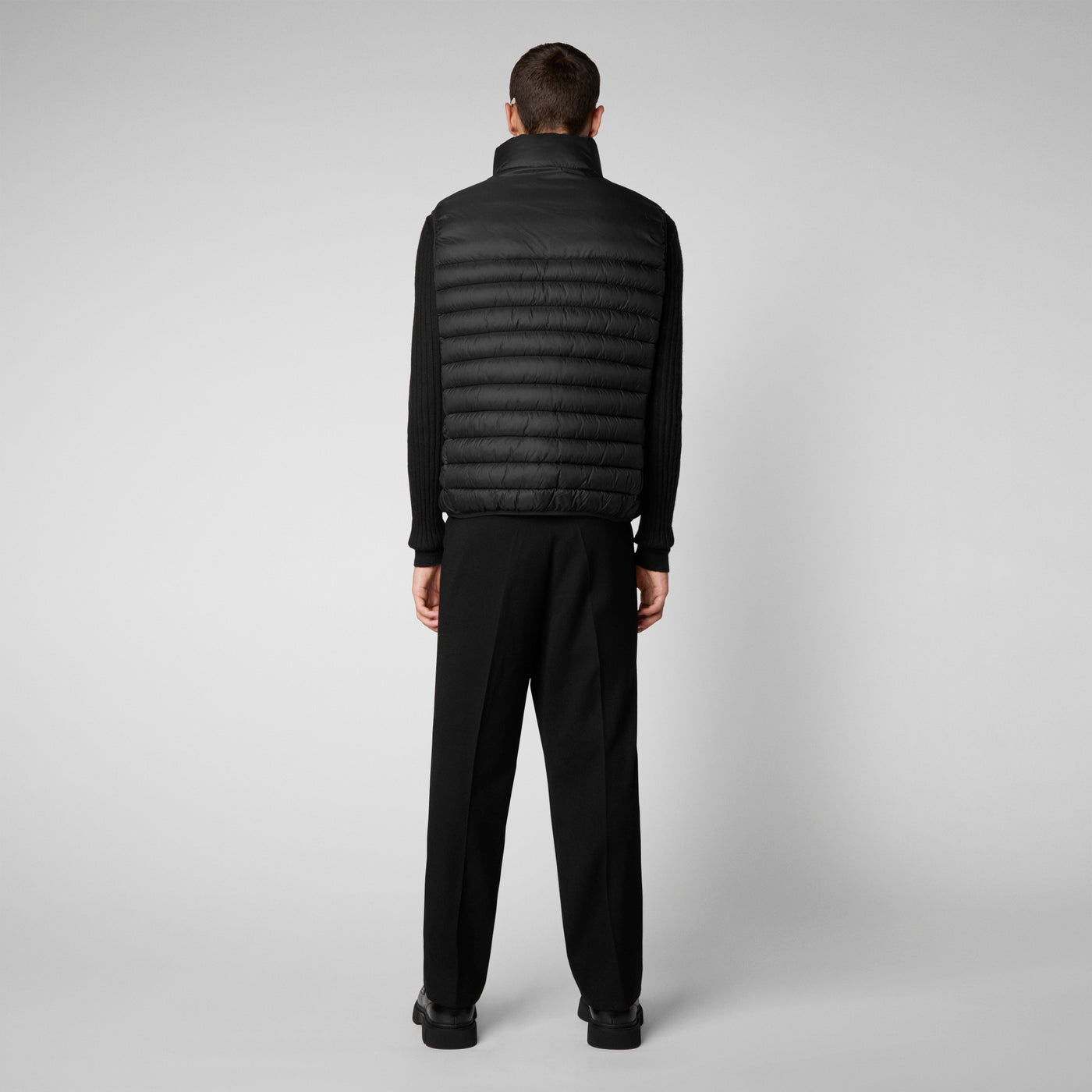Men's Majus Puffer Vest with Faux Fur Lining in Black