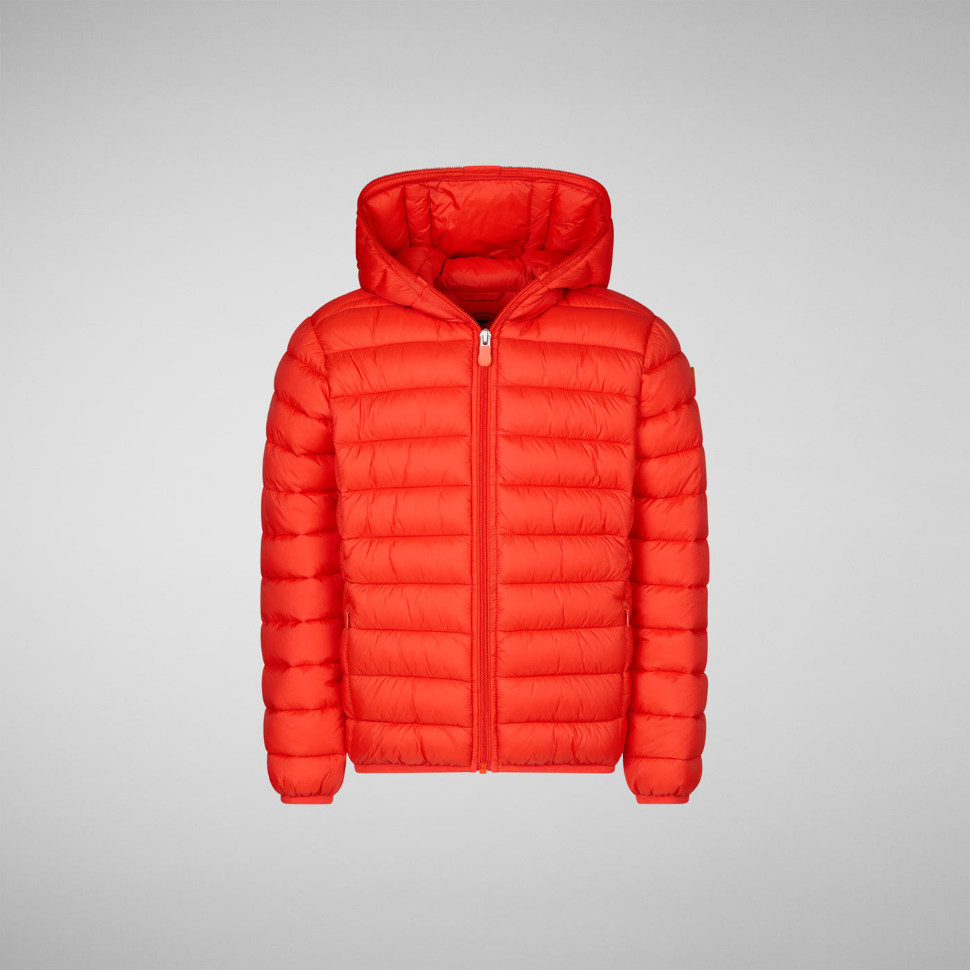 Boys' Dony Hooded Puffer Jacket in Poppy Red
