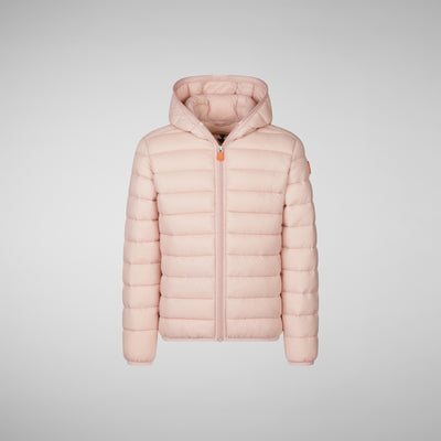 Girls' Lily Hooded Puffer Jacket in Blush Pink