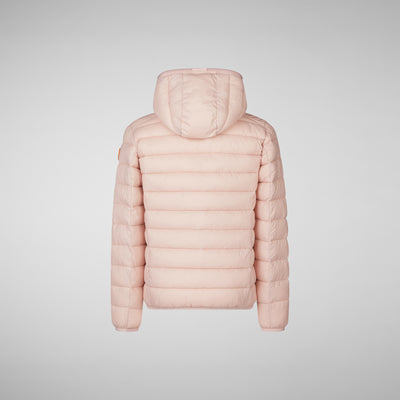Girls' Lily Hooded Puffer Jacket in Blush Pink