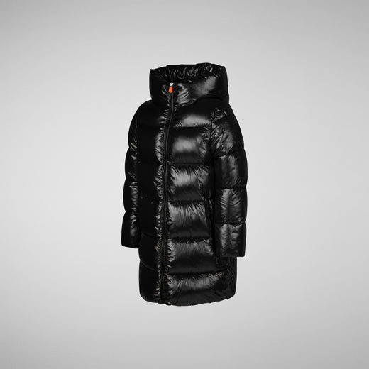 Girls' Millie Hooded Puffer Coat in Black