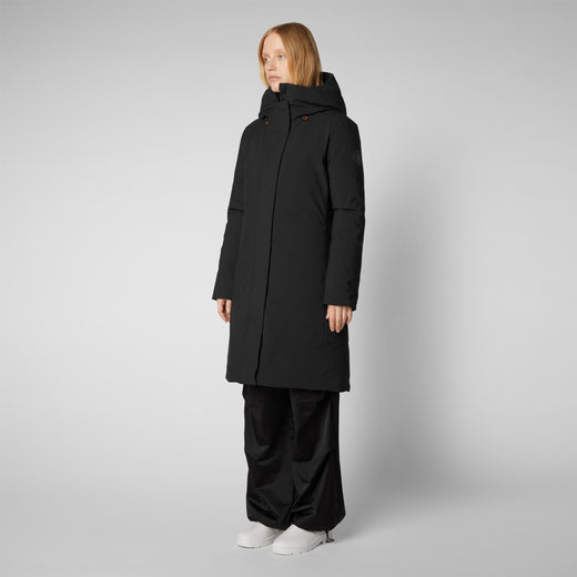 Women's Sienna Hooded Parka in Black