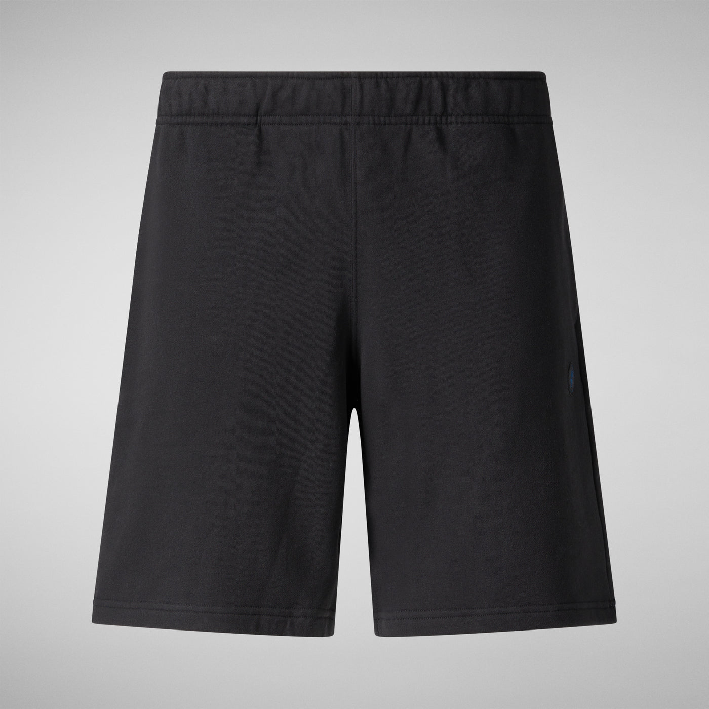 Product Front View of Men's Rayon Sweatshorts in Black