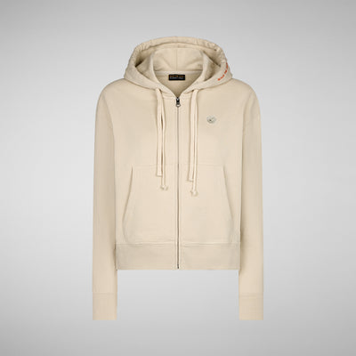 Product Front View of Women's Aryuna Hoodie in Rainy Beige