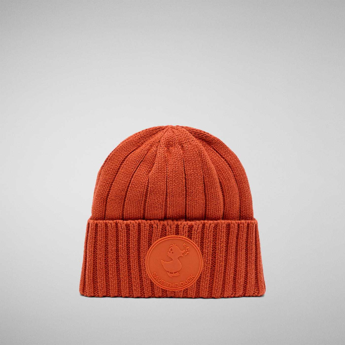Product Front View of Unisex Jo Beanie in Maple Orange