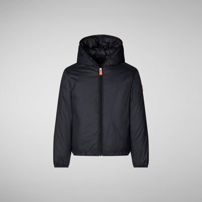 Product Front View of Kids' Josh Hooded Jacket in Black