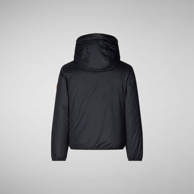 Product Back View of Kids' Josh Hooded Jacket in Black