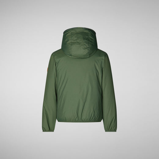 Product Front View of Kids' Josh Hooded Jacket in Thyme Green