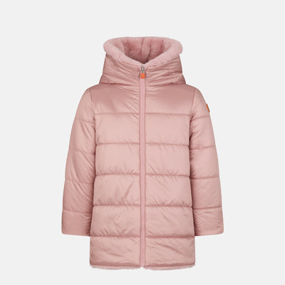 Girls' Flora Faux Fur Reversible Hooded Jacket