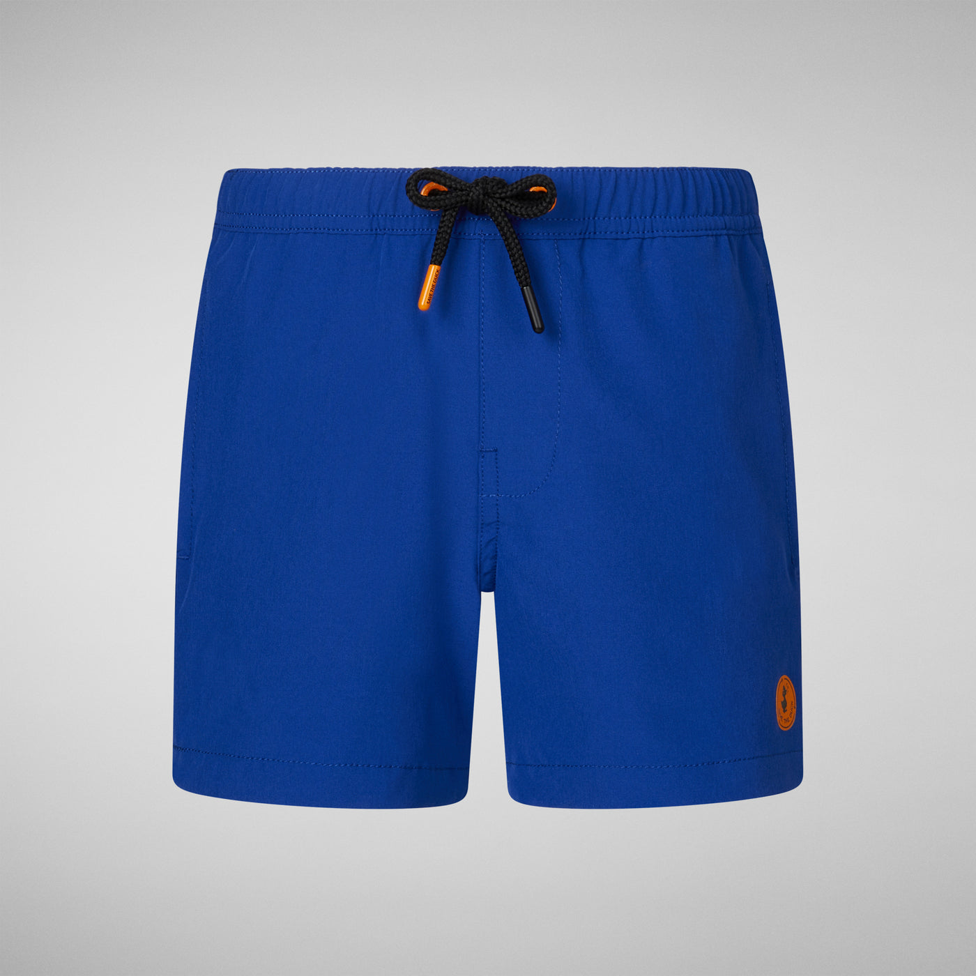 Product Front View of Boys' Adao Swim Trunks in Cyber Blue