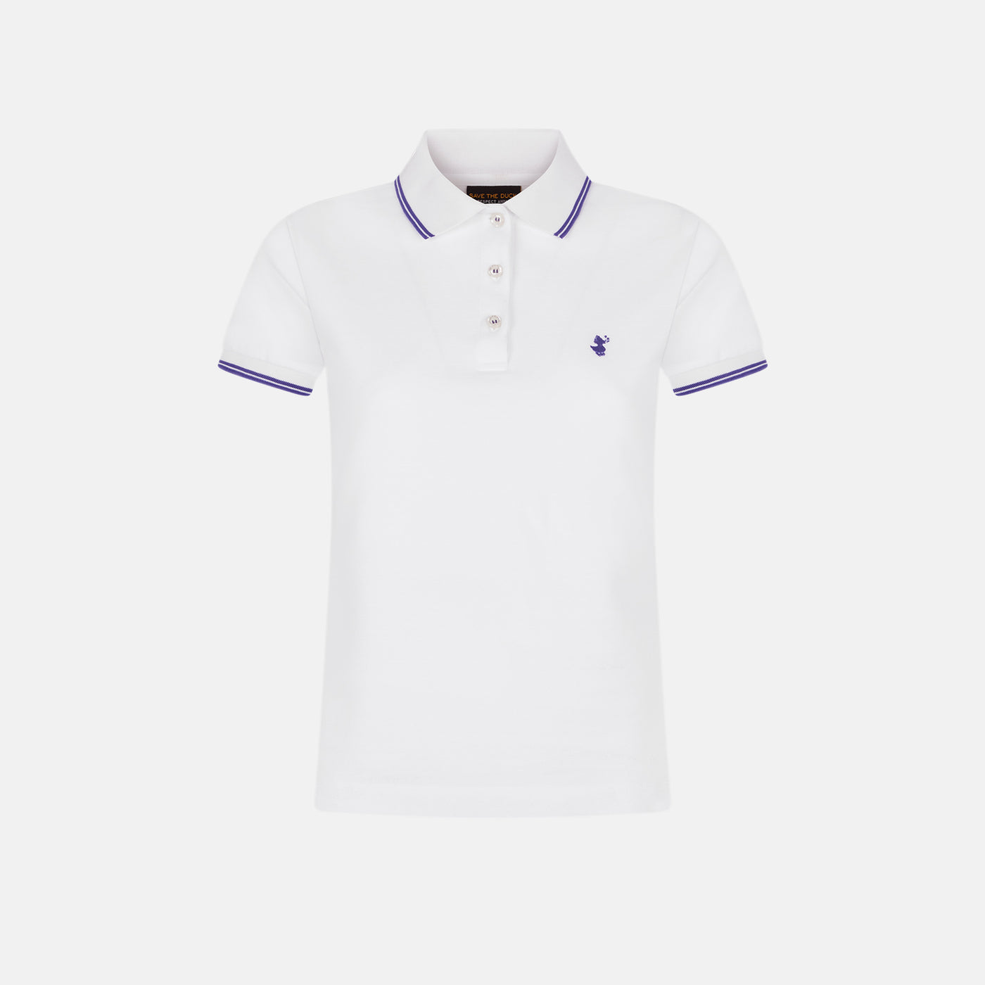 Front View of Women's Geraldine Polo T-Shirt in White